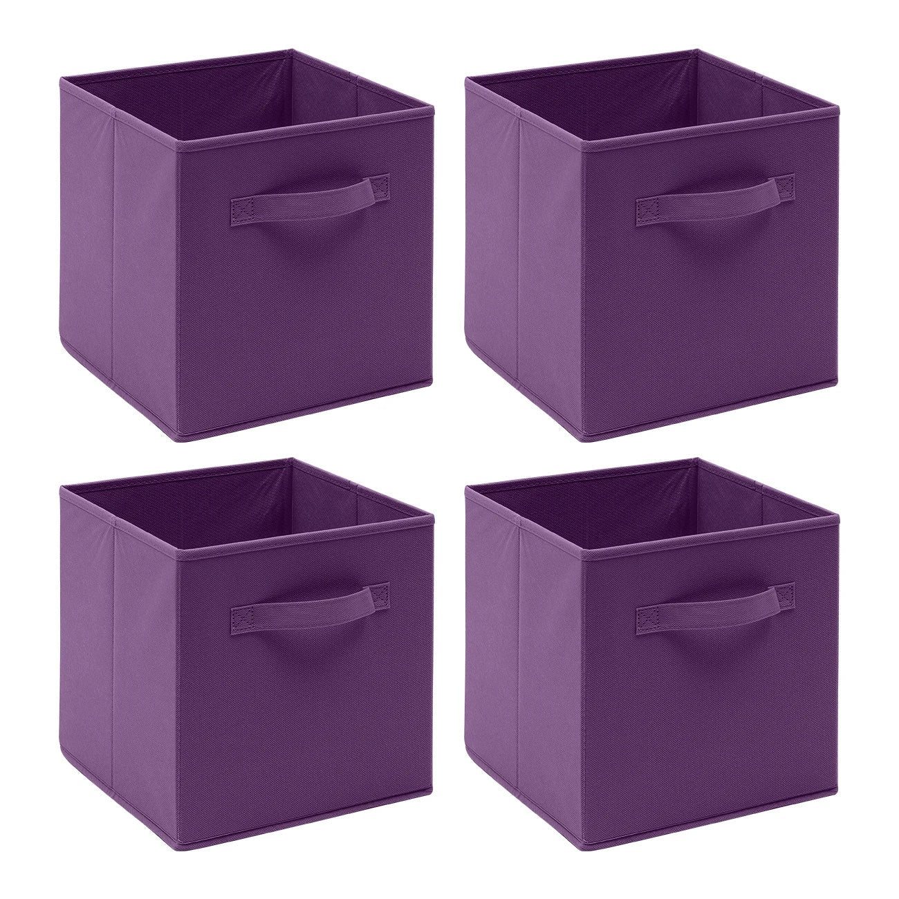 Multi-Color Fabric Storage Box with Lid – 27x27x28cm Wardrobe & Toy Organizer