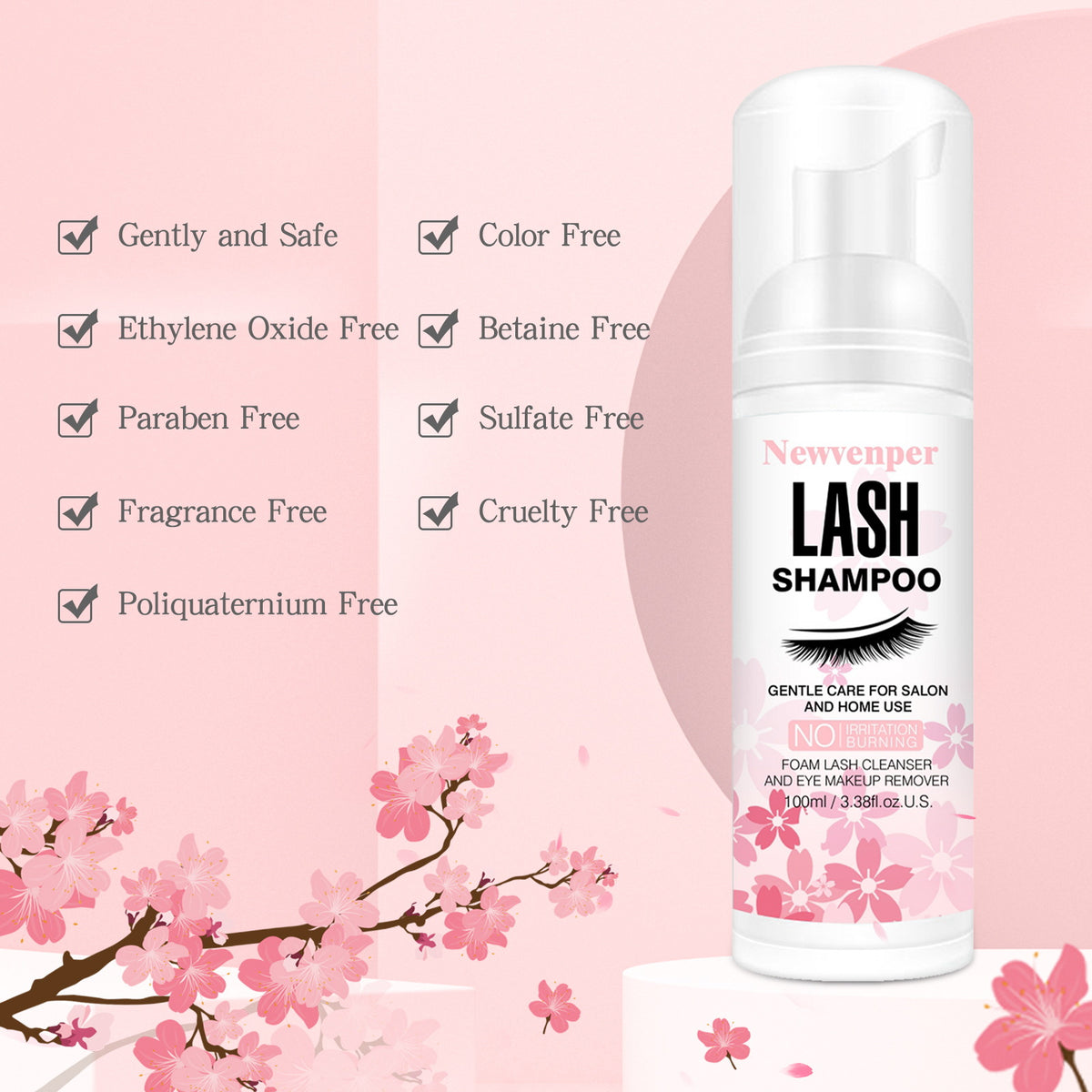 Oil-Removing Cleansing Mousse for Grafted Lashes - 100g