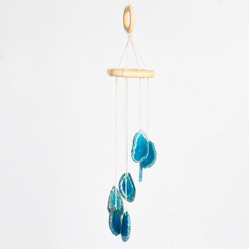 Agate Slice Wind Chimes - Irregular Color Crystal Home Decor
