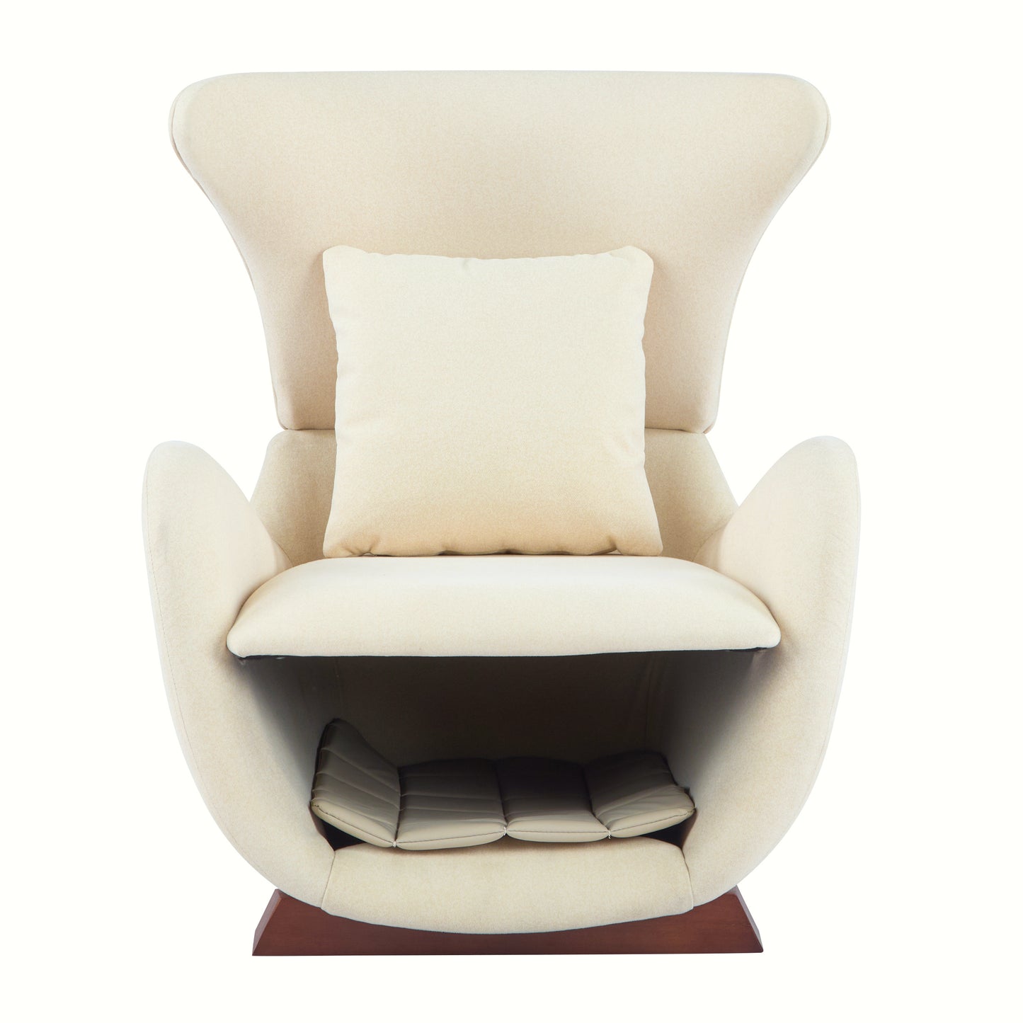 Beige Polyester Accent Chair with Pet Storage - 330 Lbs Capacity