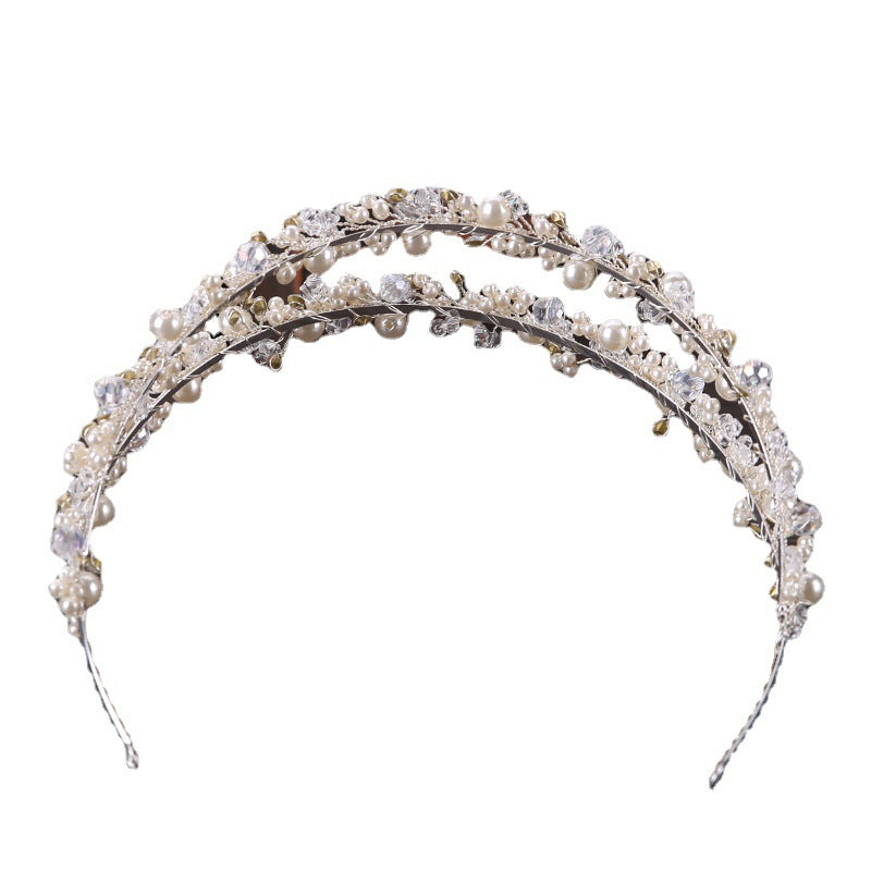 Women's Double Row Ceramic Hairpin - White