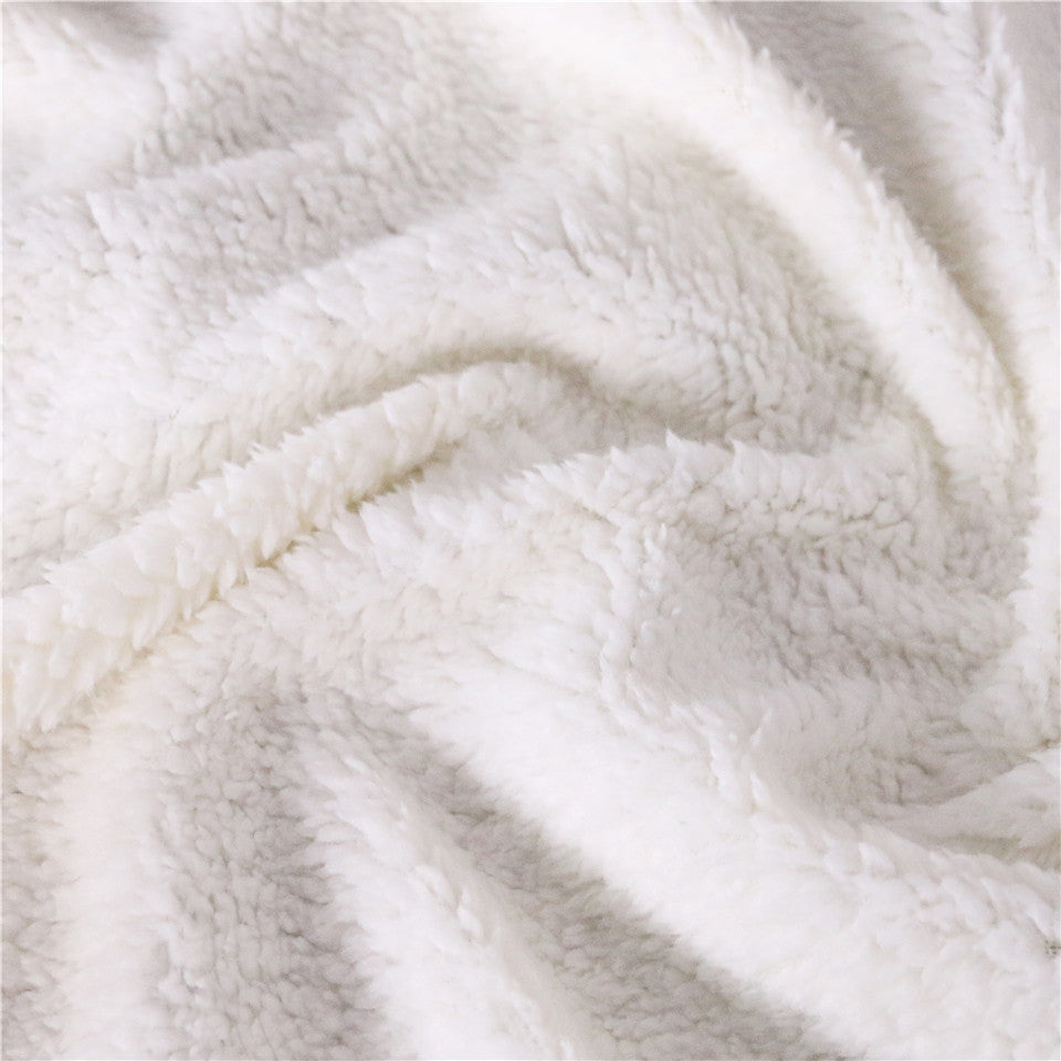 Winter Cotton Velvet Dinosaur Blanket Thickened Fleece 3D Print