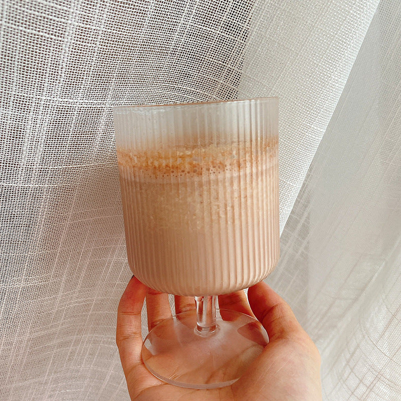 European Style Glass Ice Cream Cup - Heat-Resistant, 201-300ml, Clear Goblet