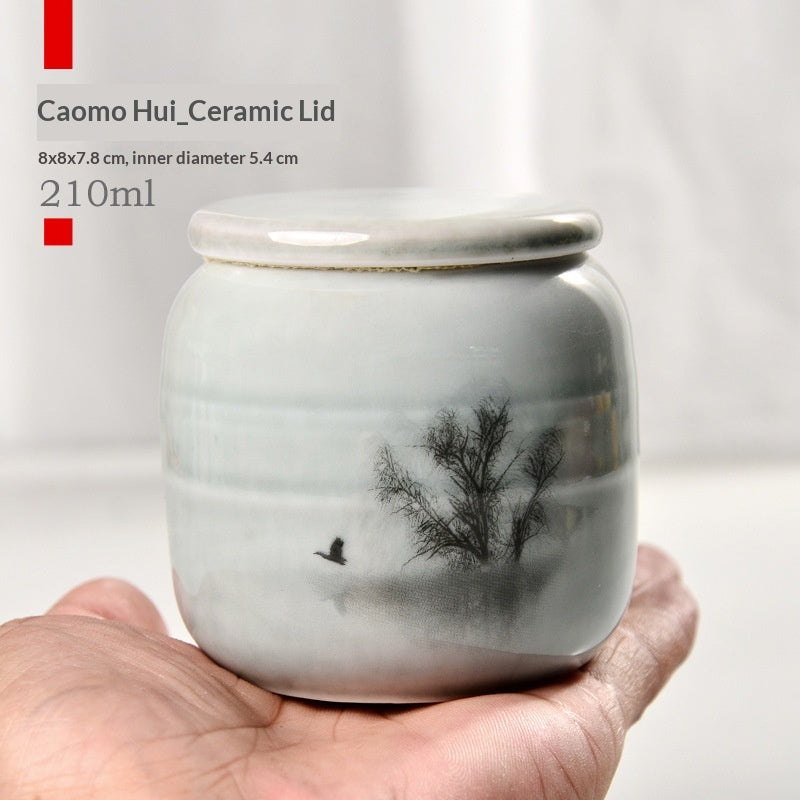 Herbal Incense Powder in Ceramic Sealed Jar - Vintage Chinese Medicine