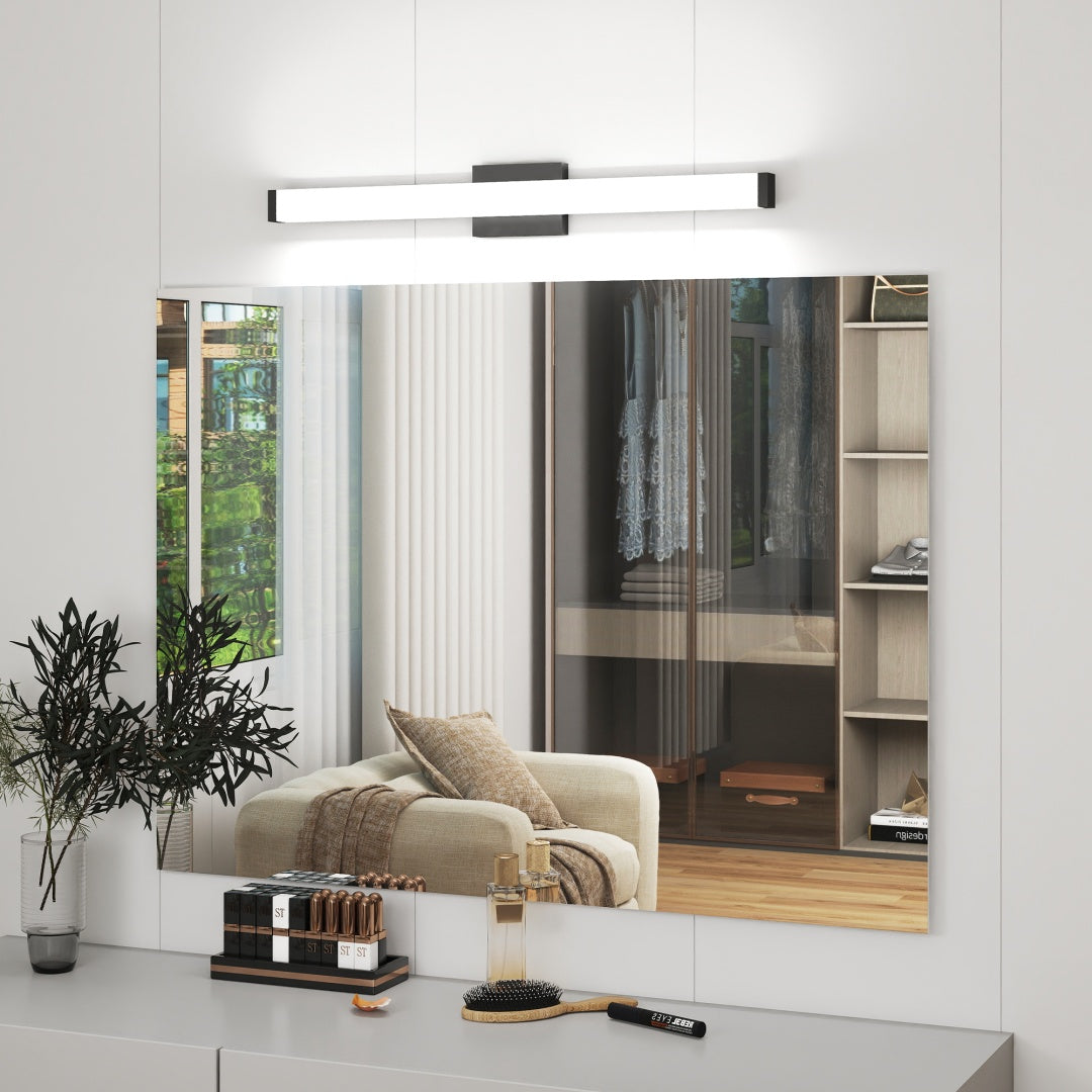 Modern Black Bathroom Vanity Light - 33 Inch LED Fixture