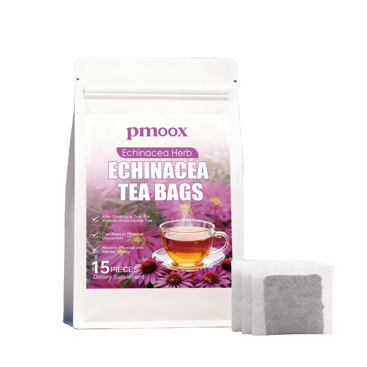 Echinacea Tea Bags - Natural Herbal Tea, 15 Pieces