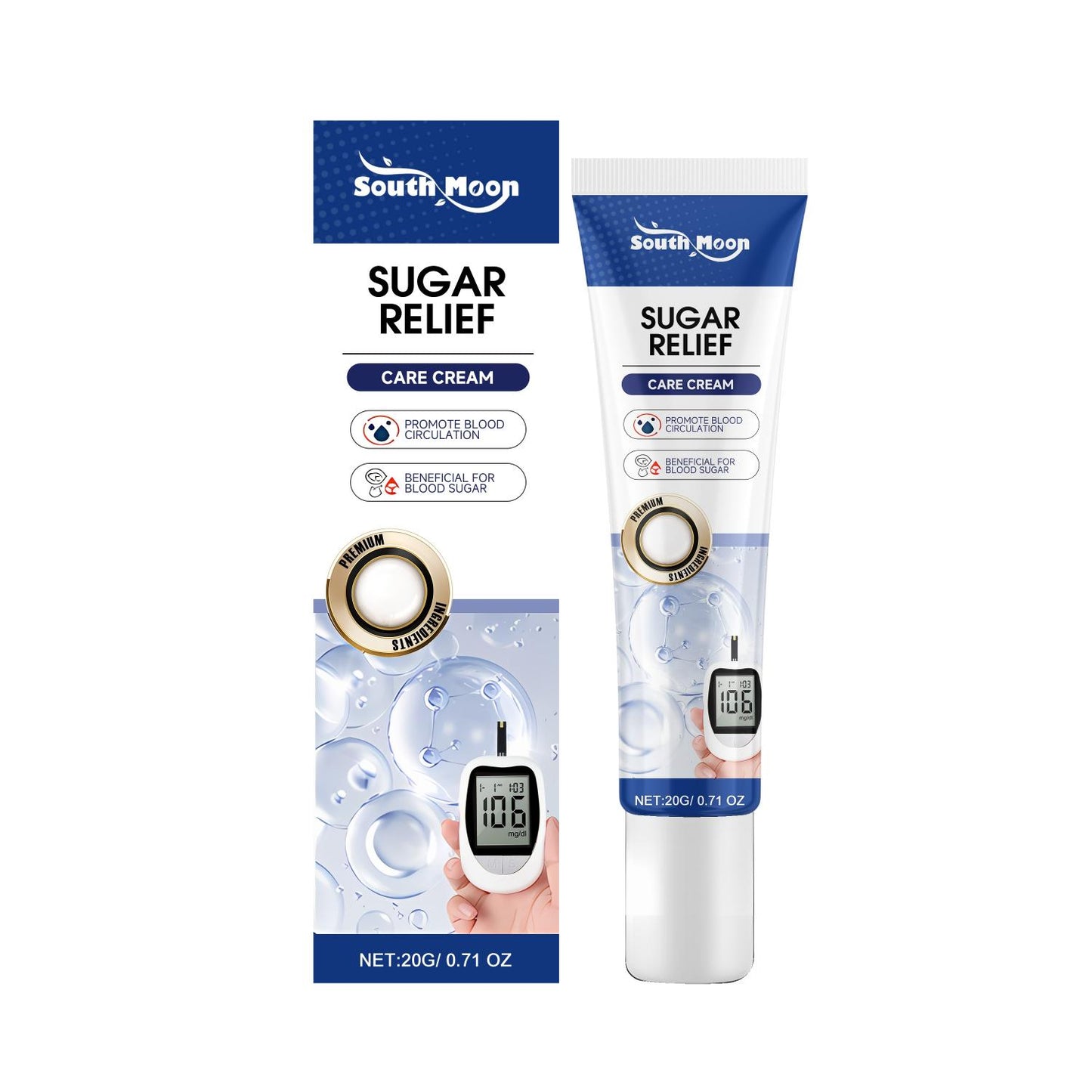 Sugar Relief Skin Care Cream for Body, 20g Mint & Herb Relief Formula