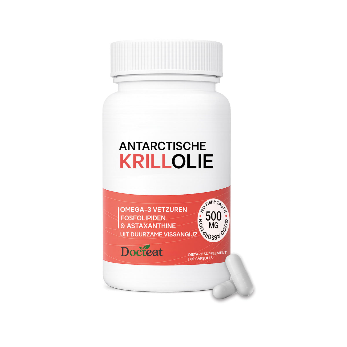 Krill Oil Capsules for Omega-3 & Heart Health - 60 Count