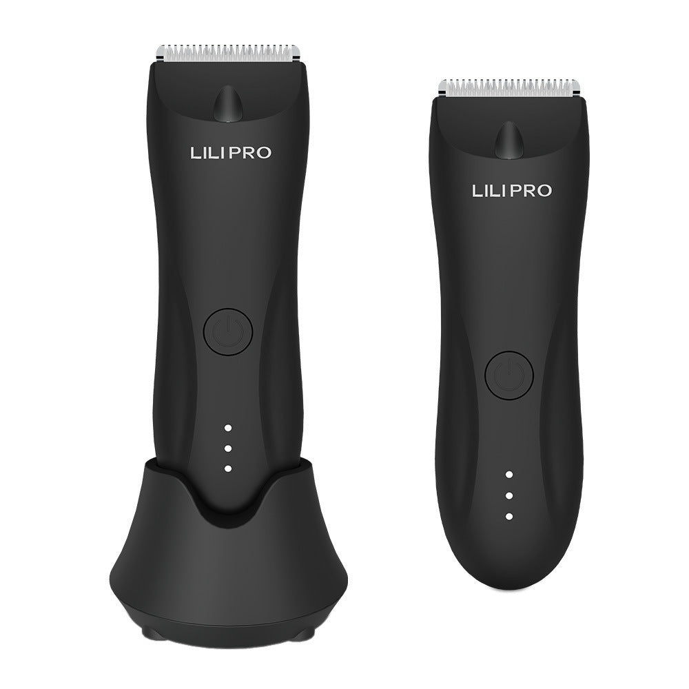 Waterproof Electric Body Hair Clipper - Black