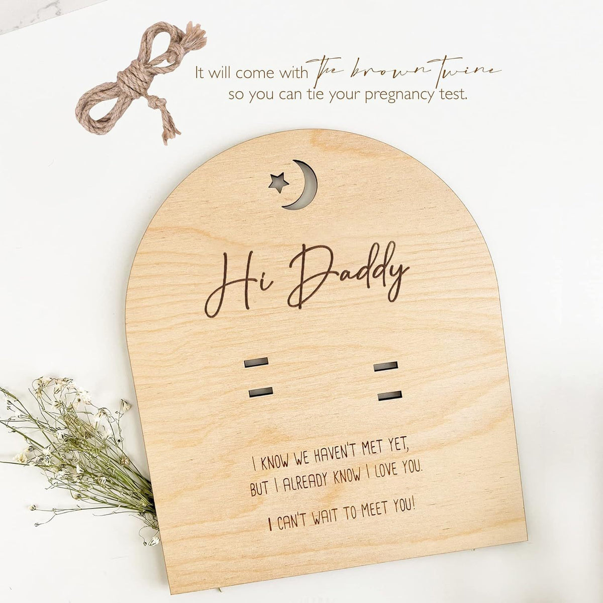 Pregnancy Reveal Wooden Sign - Keepsake Plaque for Baby Announcement & Photo Prop