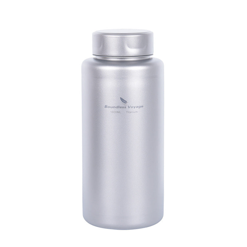 Titanium Outdoor Water Bottle 1L Lightweight Portable Camping Hydration Flask