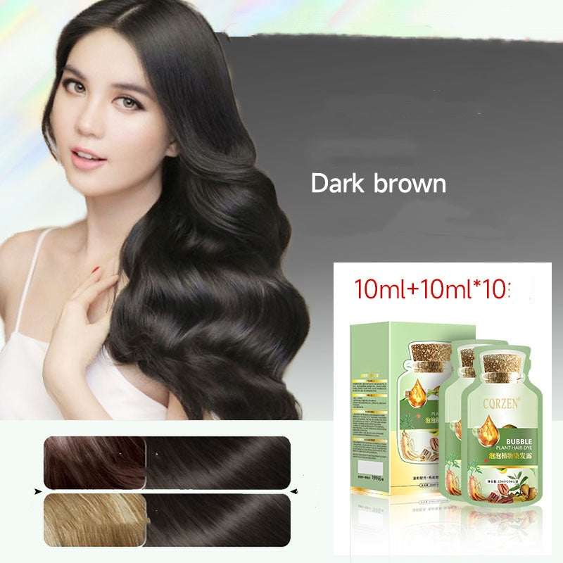 Minimalist Household Plant Bubble Hair Dye Set - Natural Black & Brown