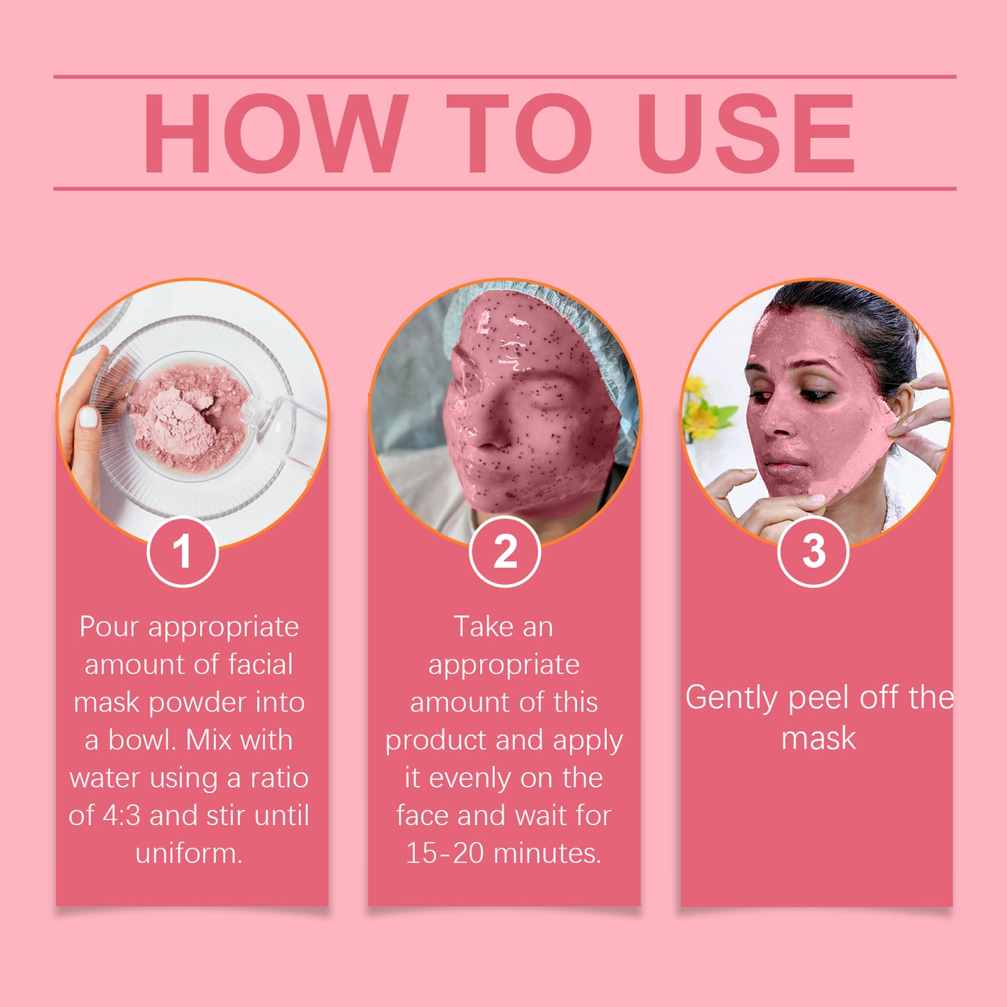 Rose Hydrating Peel-Off Facial Mask Powder - Moisturizing Skin Care