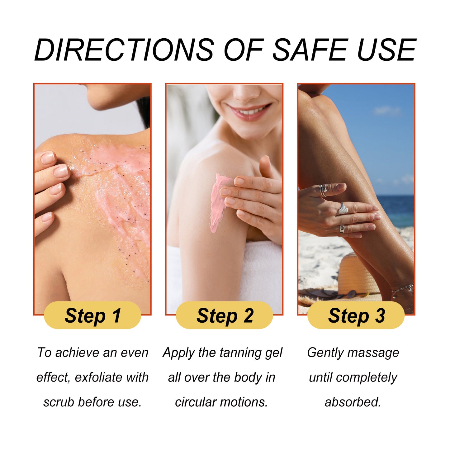 Intensive Tanning Gel - Natural Moisturizing Bronzer for Sun Tanning