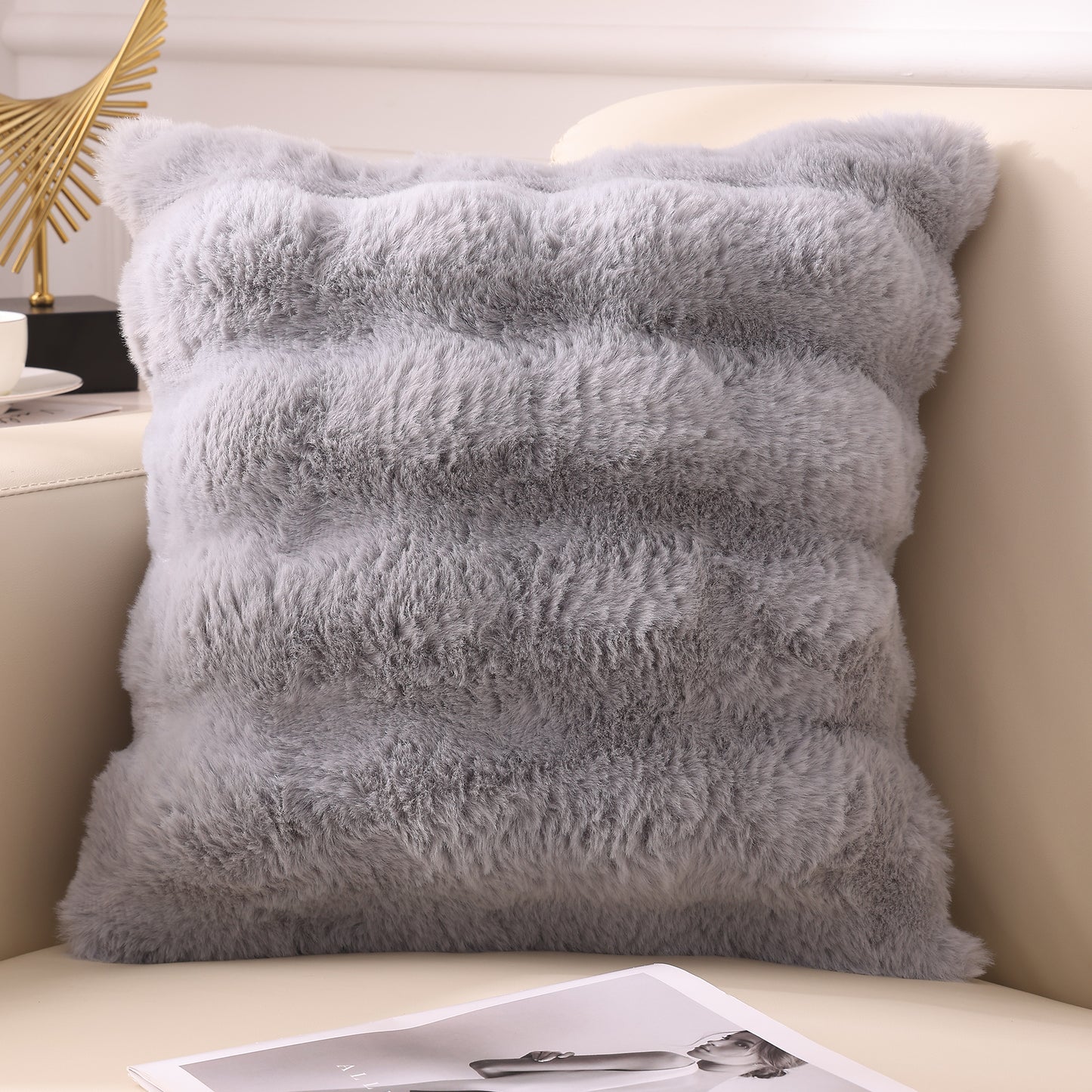 Nordic Plush Pillowcase Without Core - Soft Geometric Home Textiles