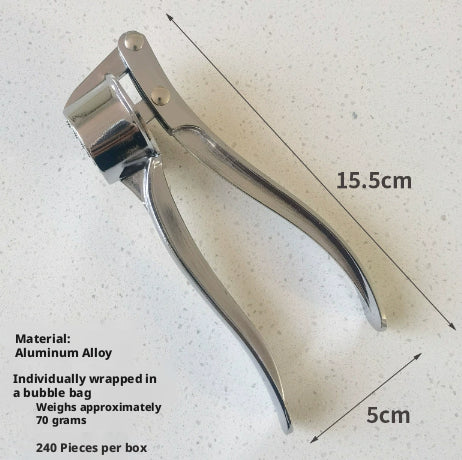 Aluminum Alloy Garlic Press - Kitchen Utensil for Easy Garlic Crushing