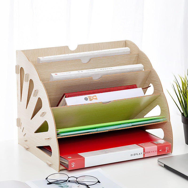 Office Document Storage Rack with 5 Shelves - Organizing & Filing Solution