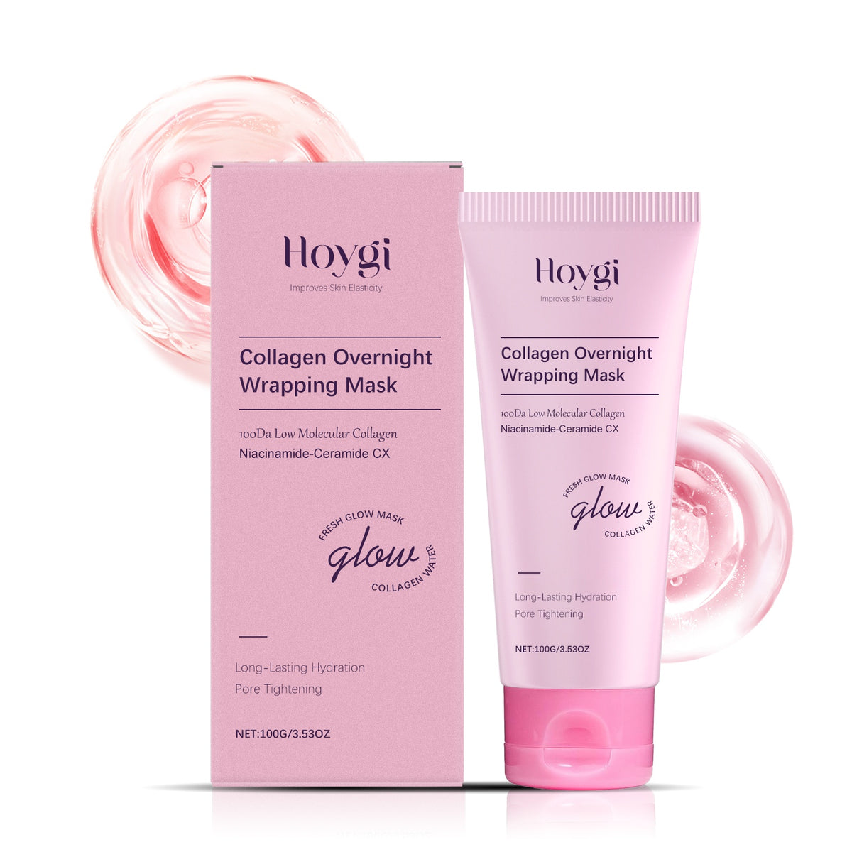 Collagen Overnight Facial Mask 100g - Hydrating Skin Care for Youthful Glow