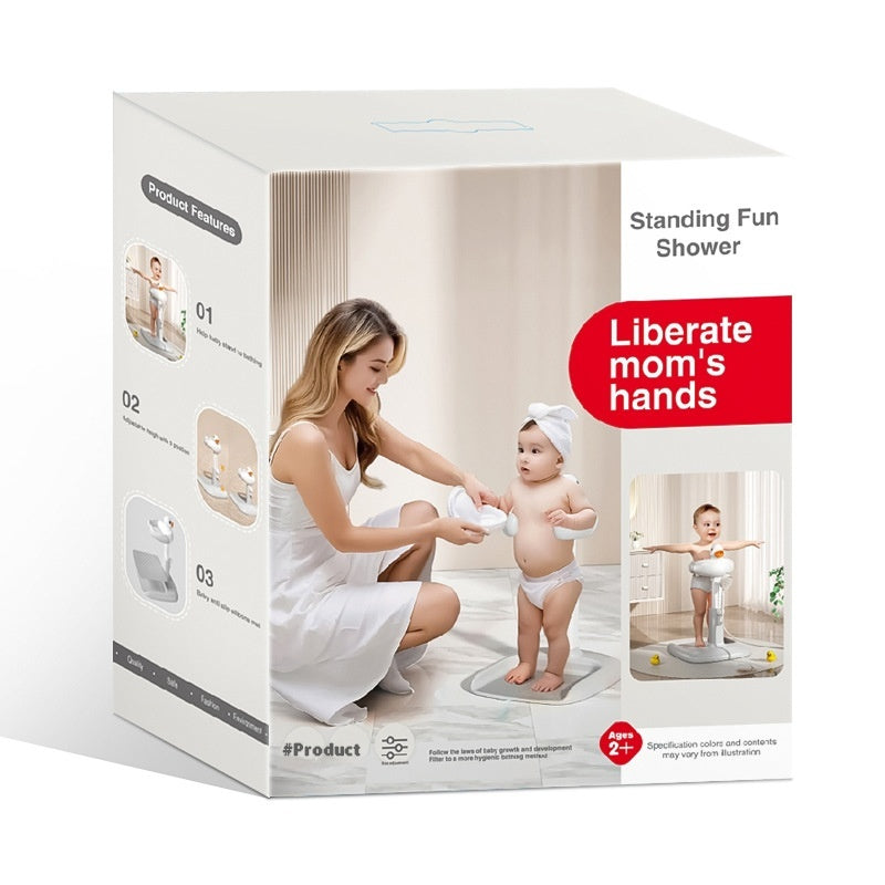 Child Standing Bath Rack with Anti-Slip Feet and Foldable Design