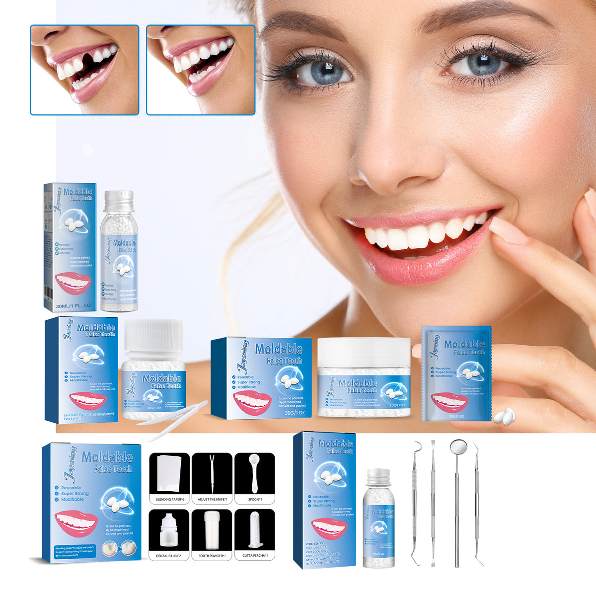 Cosmetic Dentures Modify Gingiva 30ml Makeup Set for Oral Care