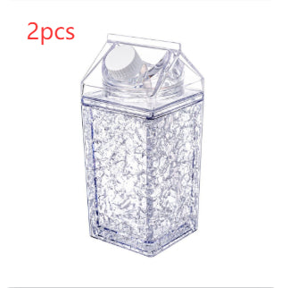 Double-Layer Thickened Refrigerator Vacuum Cup - 400ml, Multiple Colors