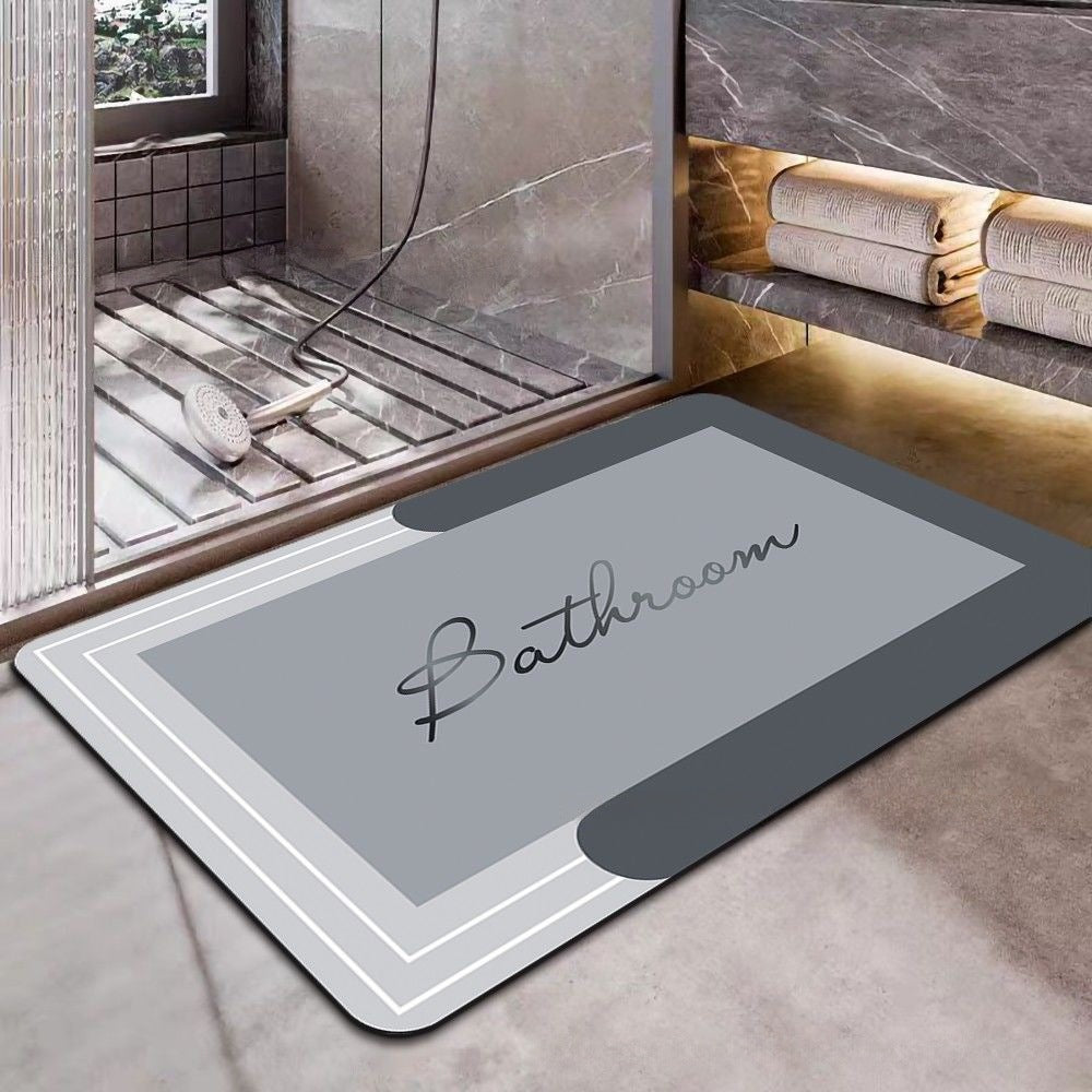 Water-Absorbent Non-Slip Diatom Mud Floor Mat for Bathroom and Toilet