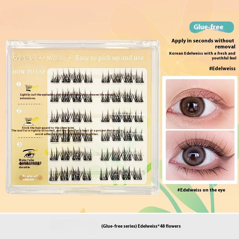 Glue-Free Self-Adhesive Small Flame False Eyelashes - Multiple Styles
