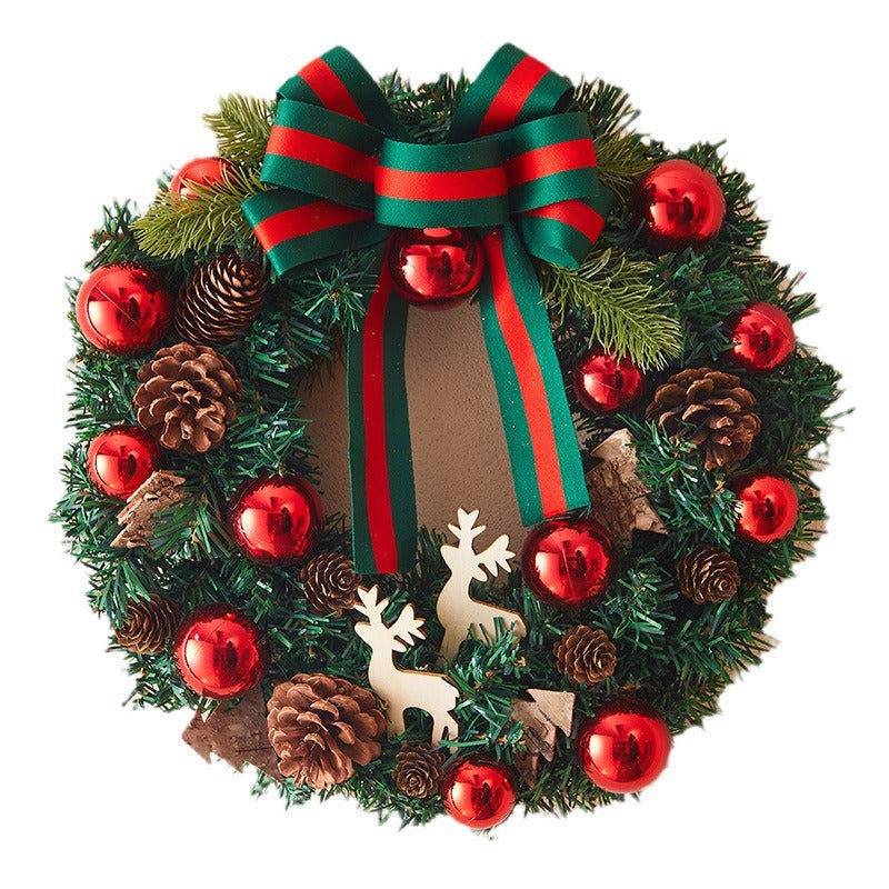 40cm Deer Garland Christmas Decoration Handmade PVC Holiday Ornaments