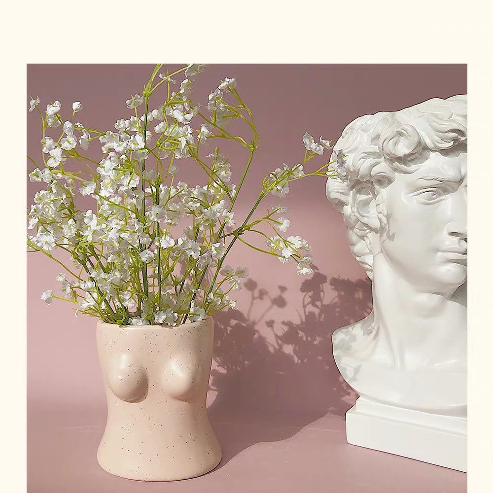 Creative Human Body Ceramic Vase - Decorative Sculpture