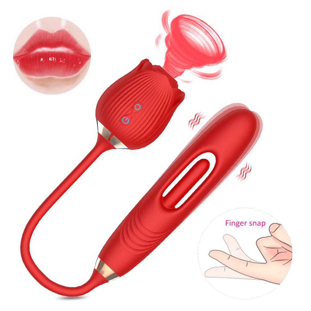 Female G-Spot Double Head Vibrator - 10 Vibration Modes, Red