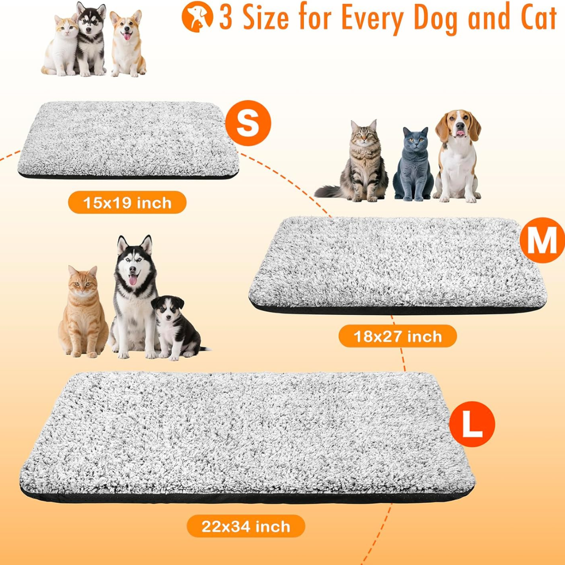 Self Warming Cat Bed with Removable Fleece Cover - Grey
