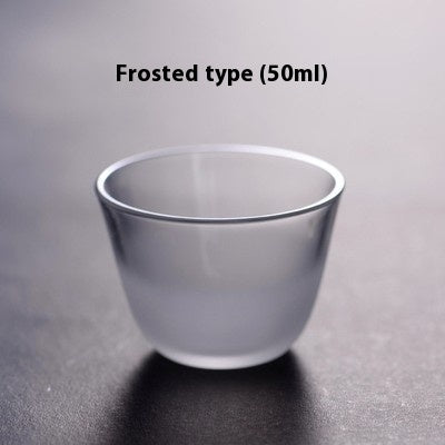 Heat-Resistant Glass Tea Tasting Cup Seamless Transparent or Frosted