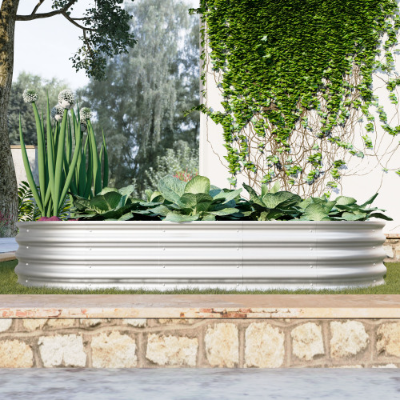 Galvanized Raised Garden Bed Kit 6x3ft - Outdoor Vegetable, Flower & Herb Planter, Rust-Resistant, Easy Assembly