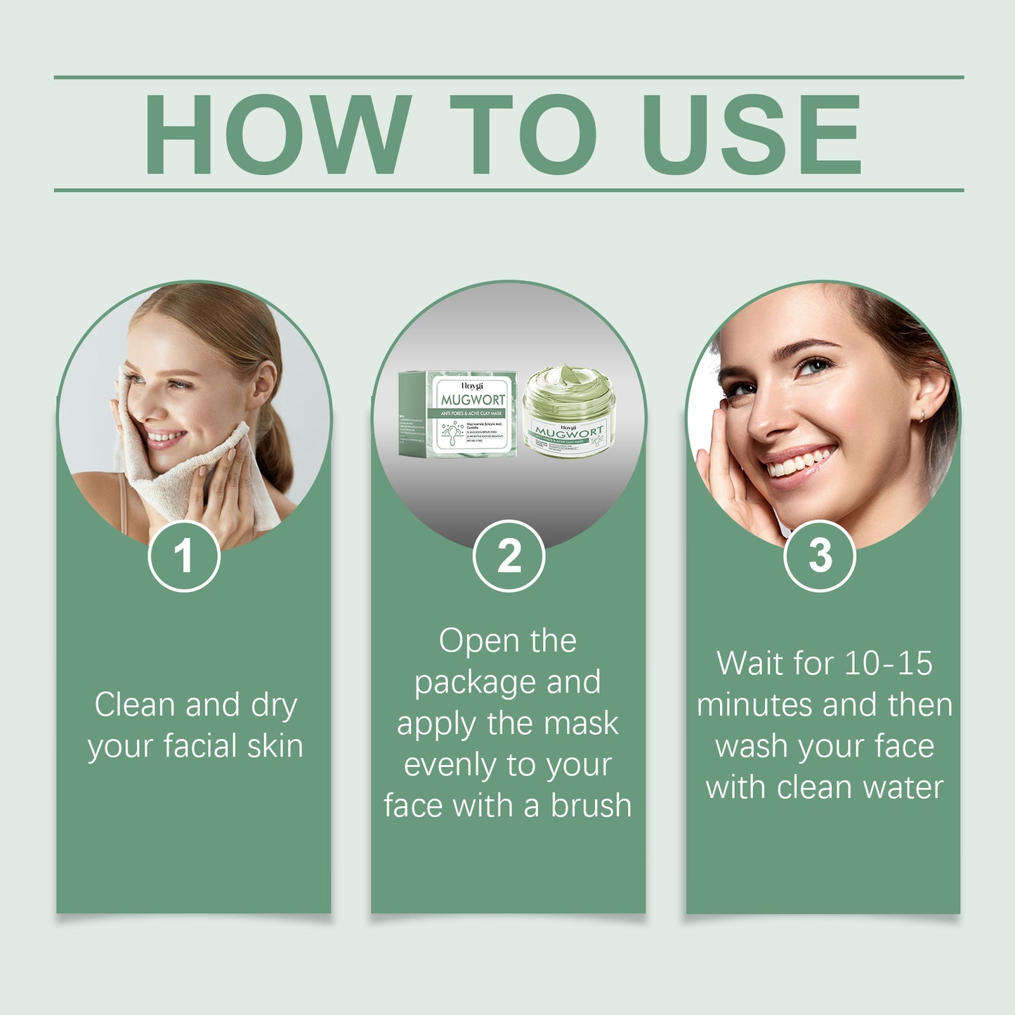 Green Tea Facial Cleansing Mask for Blackhead Removal & Oil Control