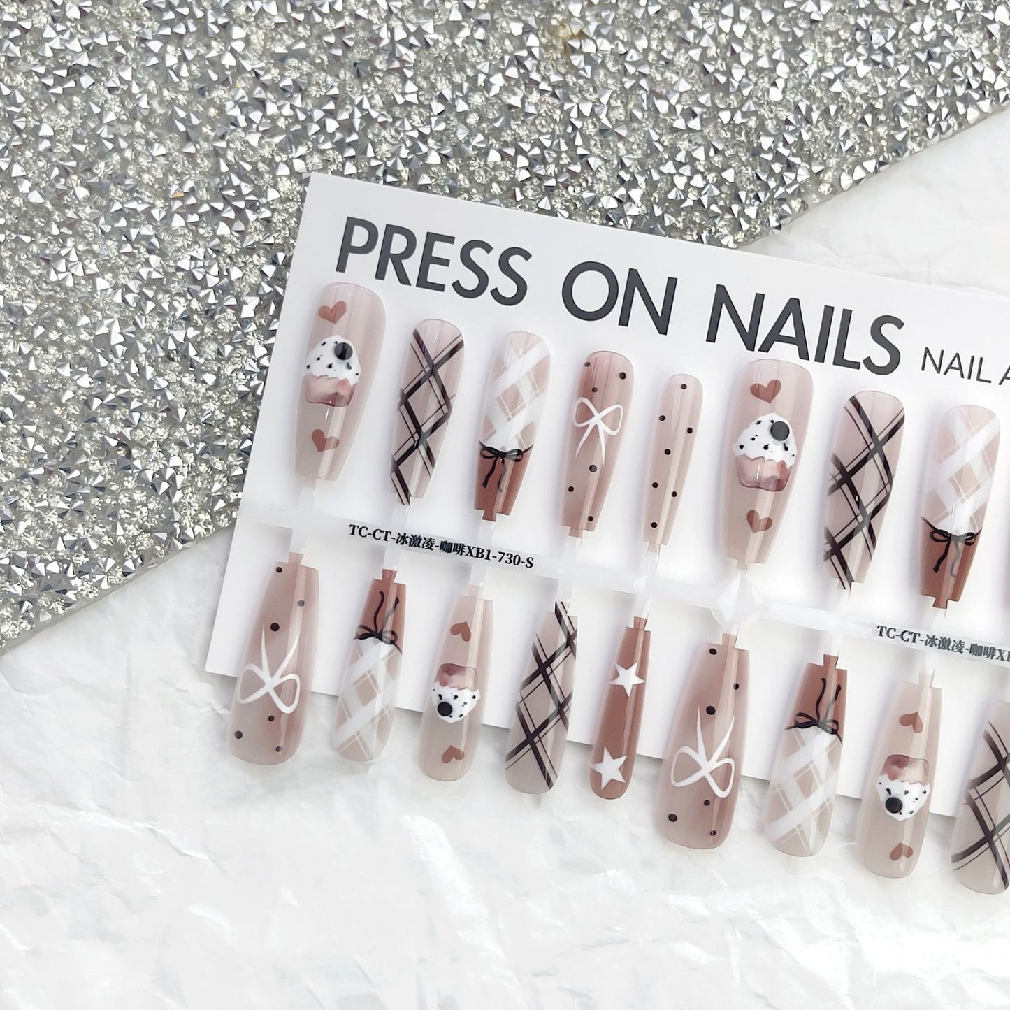 Summer Nail Stickers Set with Glossy and Frosted Sealing Layers - Cool Ice Cream Design
