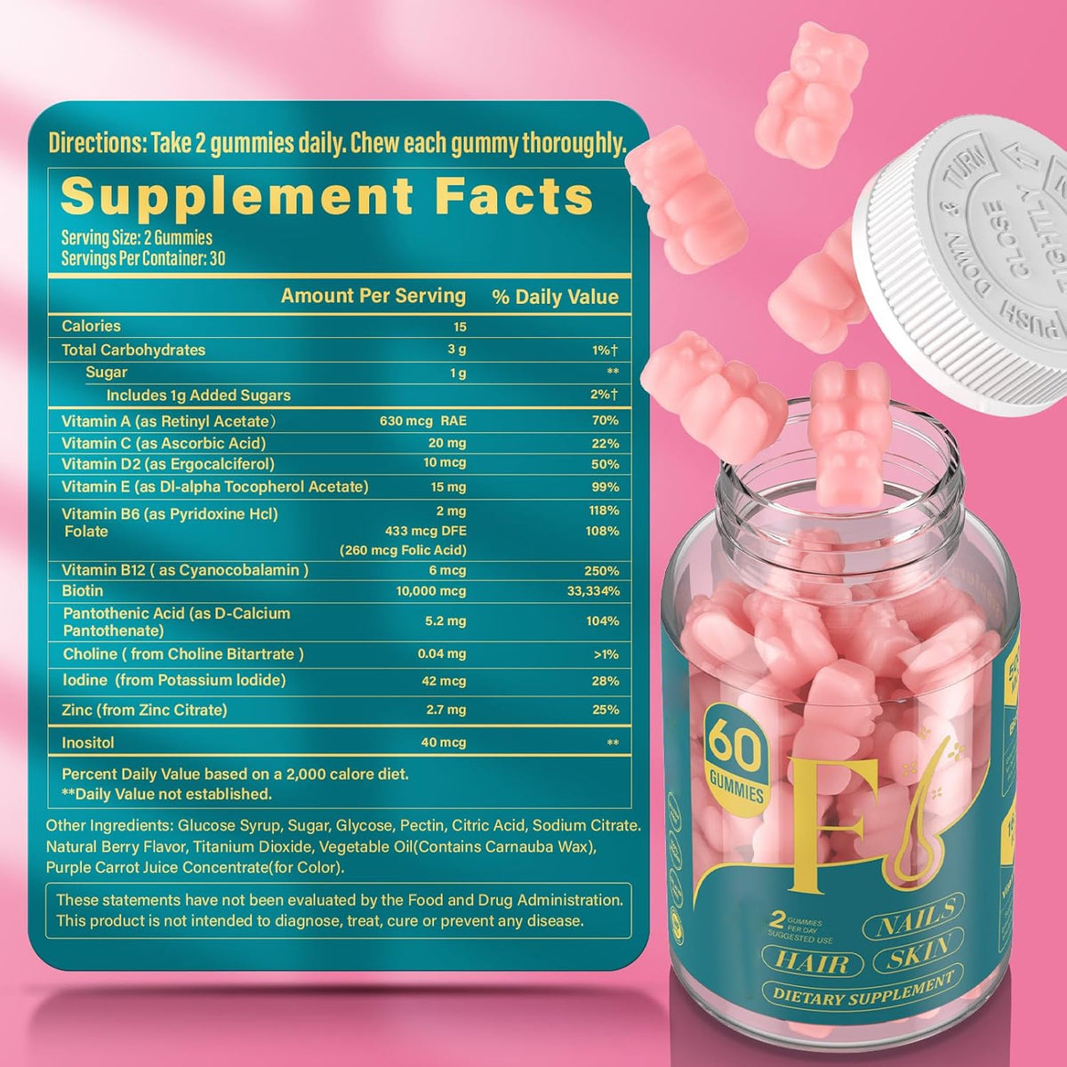 Biotin Gummies 60 Pieces