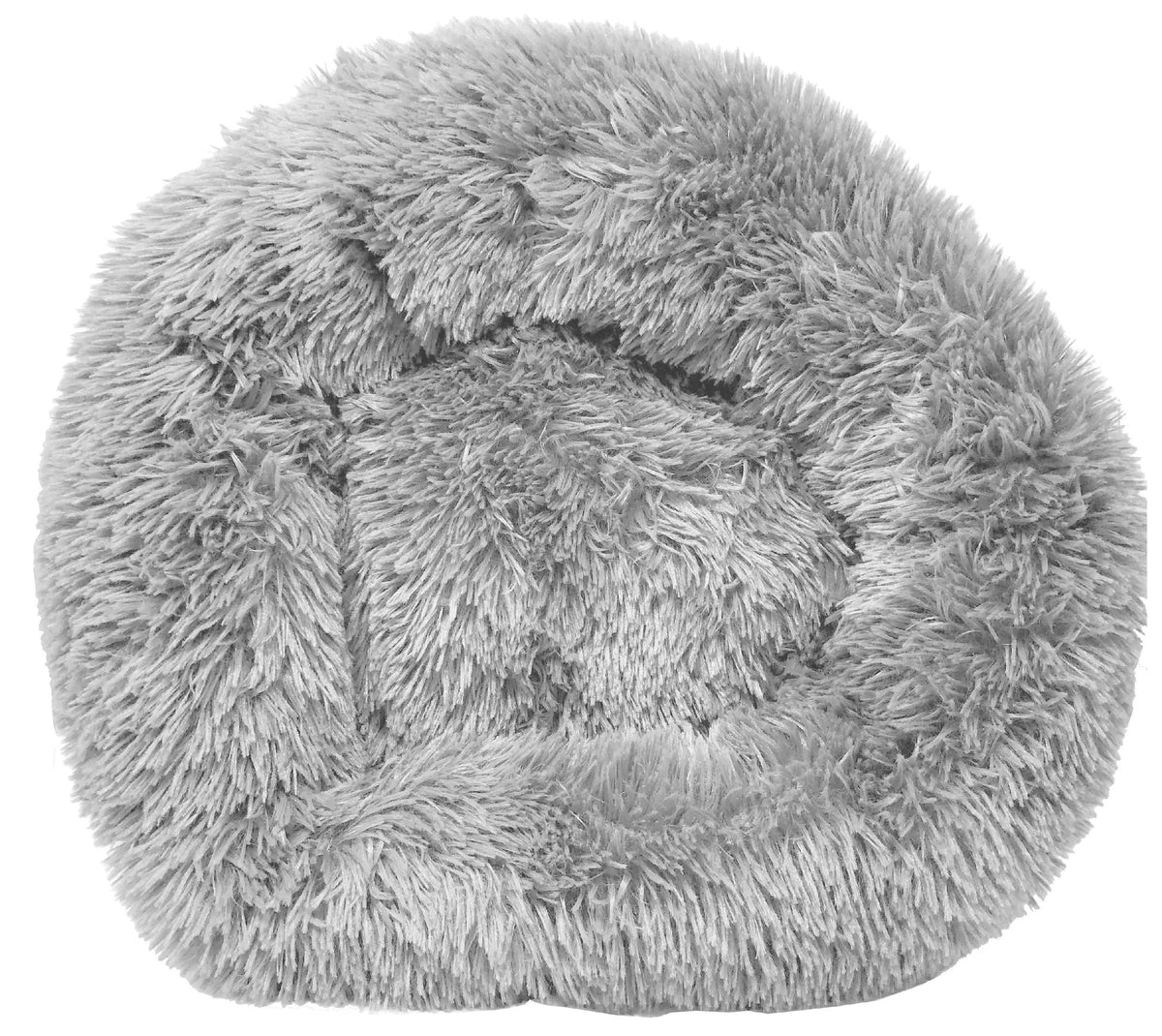 Premium Plush Round Dog Bed - Soft Cozy Pet Bed with Raised Edge