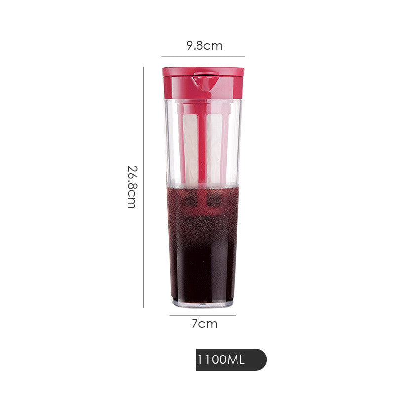 Cold Brew Coffee Maker with Sealed Tea Separator 1.1L - Multiple Colors