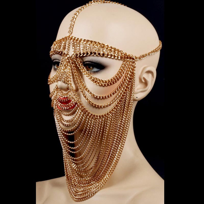 Metal Forehead Chain Headpiece