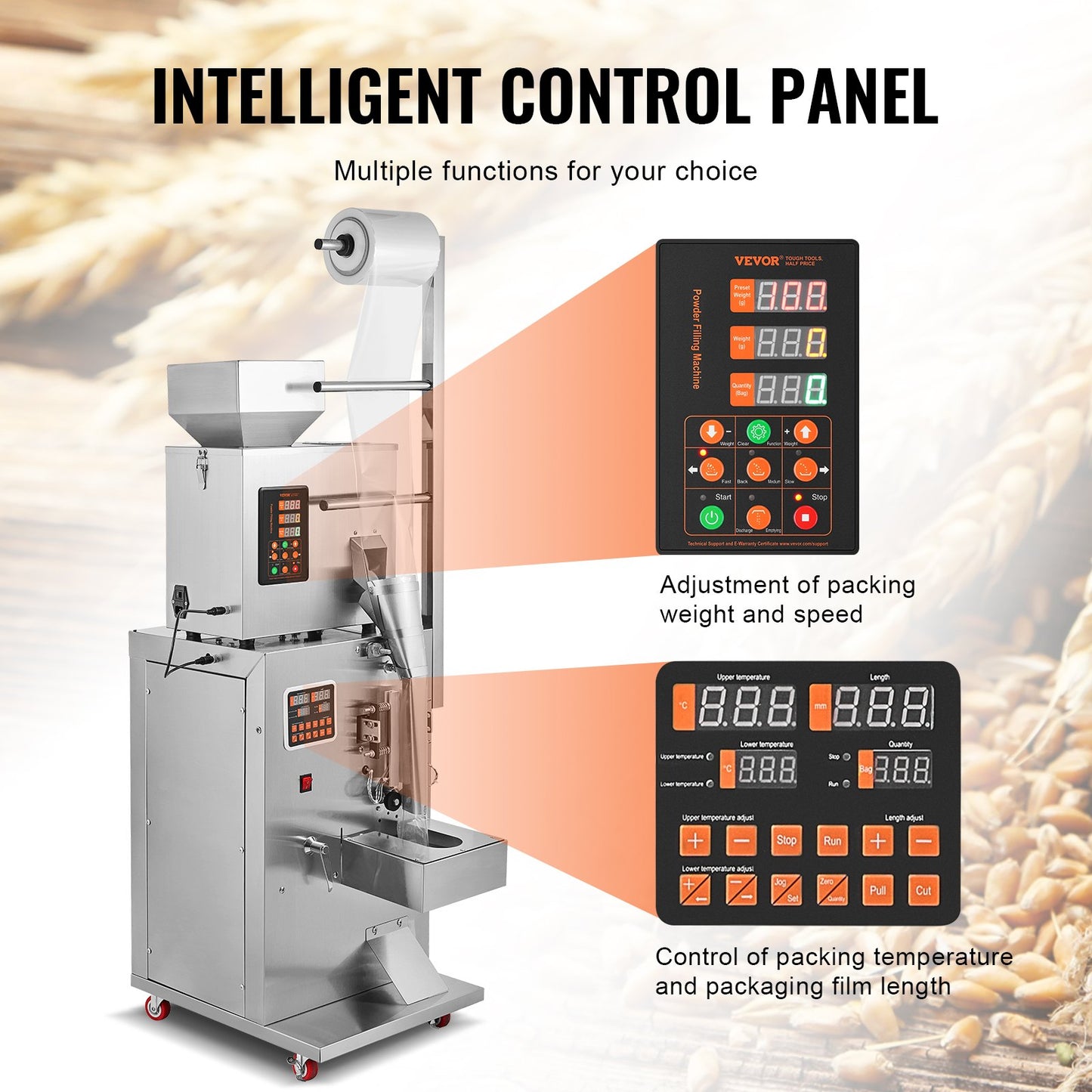 Automatic Powder Filling Machine for Grains Seeds Flour - Multi-Function Packaging Device
