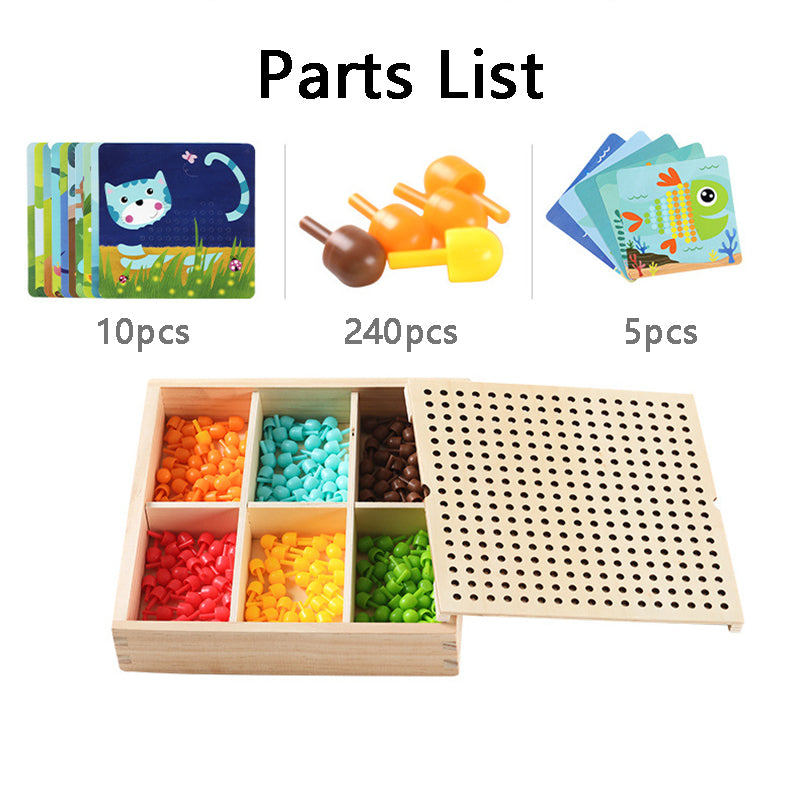 Wooden Creative Puzzle and Board Game Set for Kids