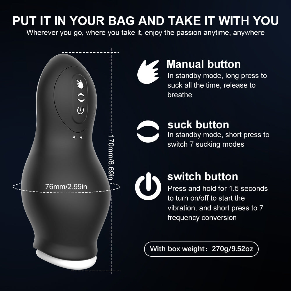 Remote Control Jumping Egg Toy for Adults - Black & Dark Blue