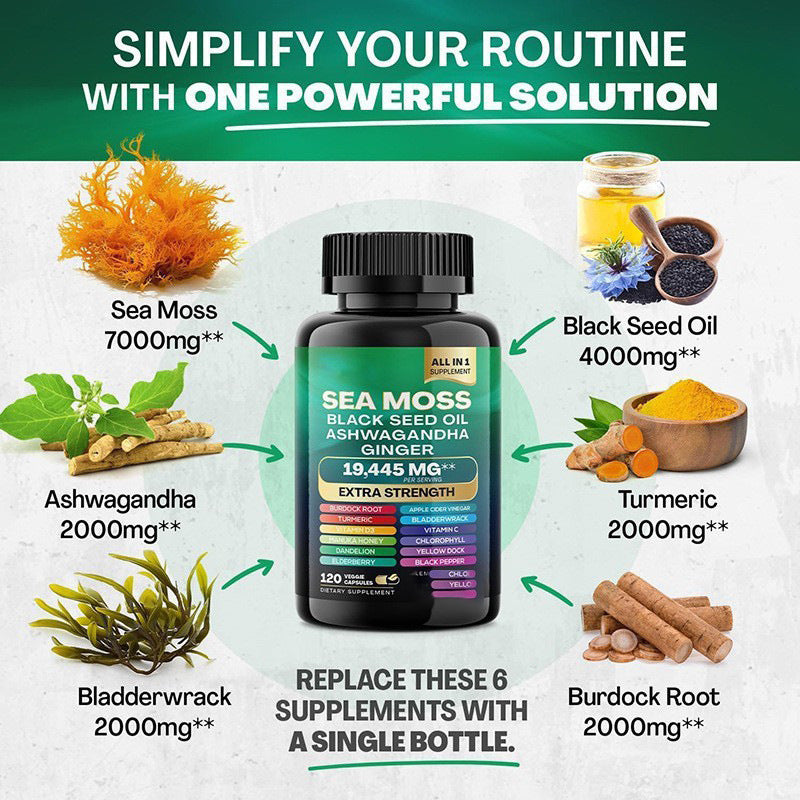 Sea Moss and Shilajit Capsules 60ct