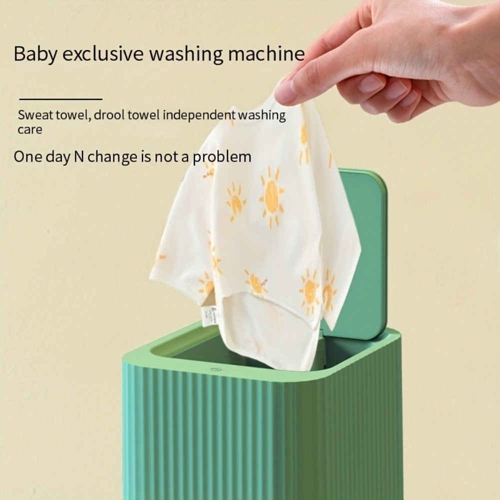 Mini Fully Automatic Washing Machine for Baby Clothes & Socks - Compact Dormitory Laundry