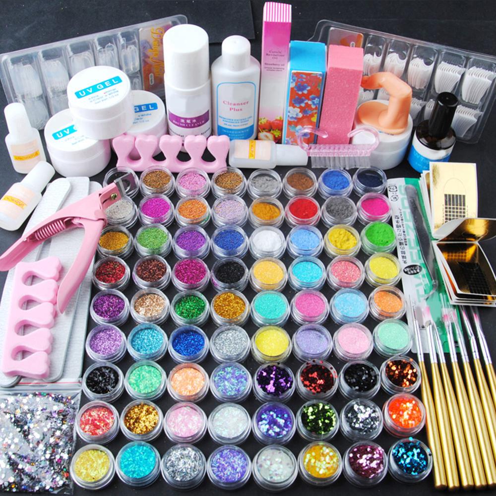 Nail Art Kit with 72 Colors - Beginner Manicure Set