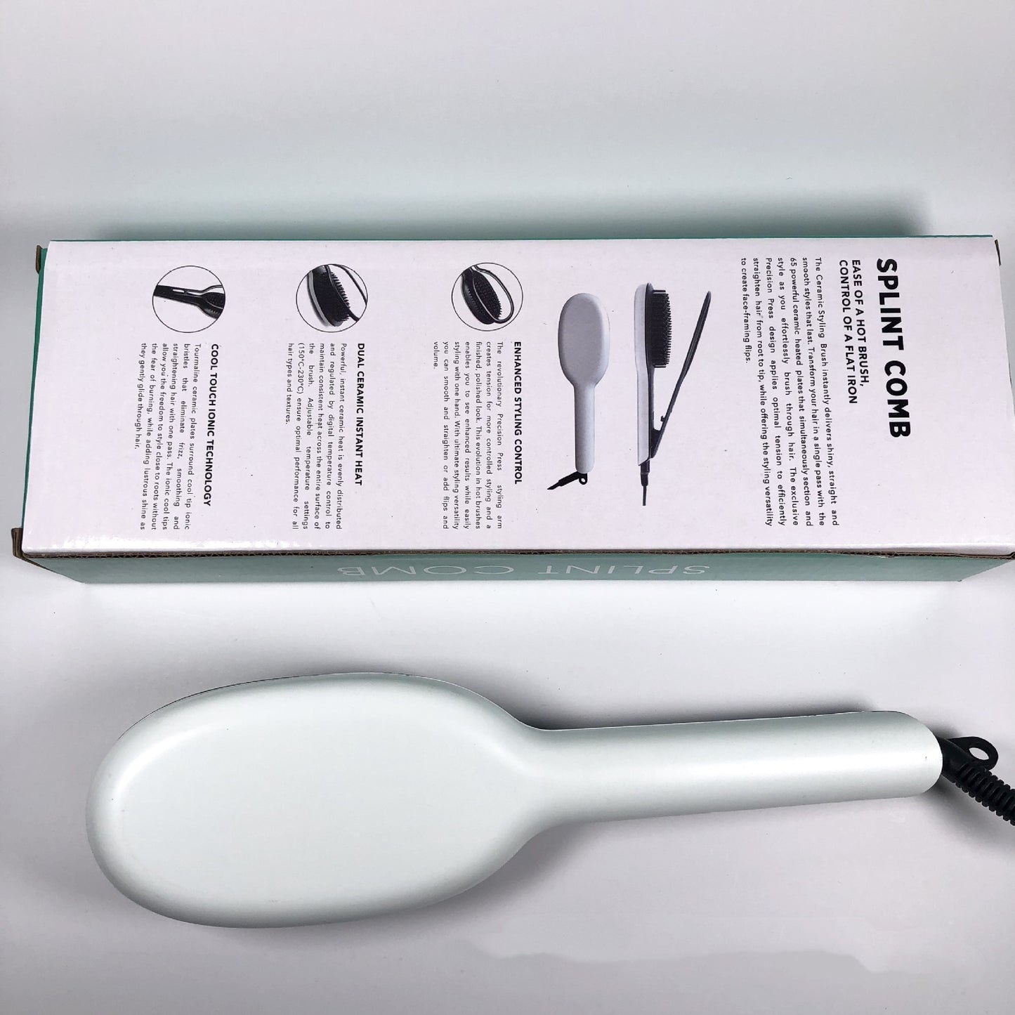 Electric Hair Straightening Comb with Adjustable Temperature for Wet & Dry Hair
