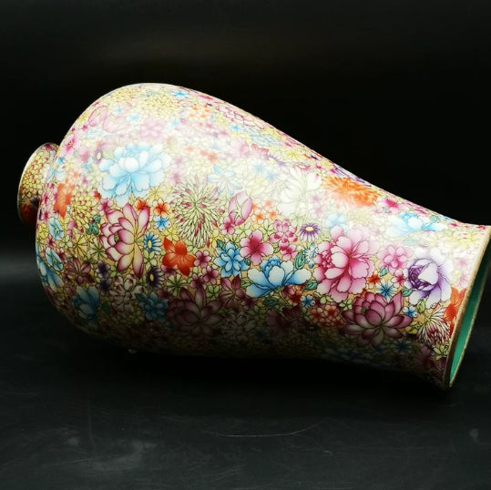 Ceramic Vase Home Decor - Chinese Style, 38x23cm, Colorful