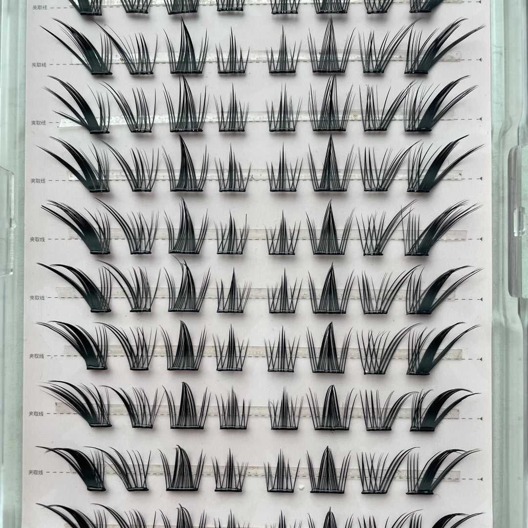 Glue-Free Segmented Cluster Eyelashes - 80 Piece Natural Mink Look Set