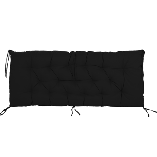 70-Inch Waterproof Outdoor Swing Cushion - 4 Inch Thick, Black