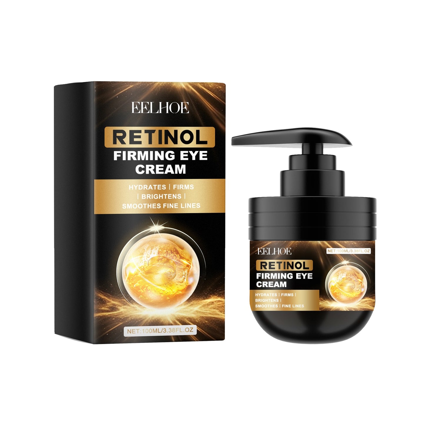 Retinol Firming Eye Cream - Hydrating Natural Extracts for Dark Circles